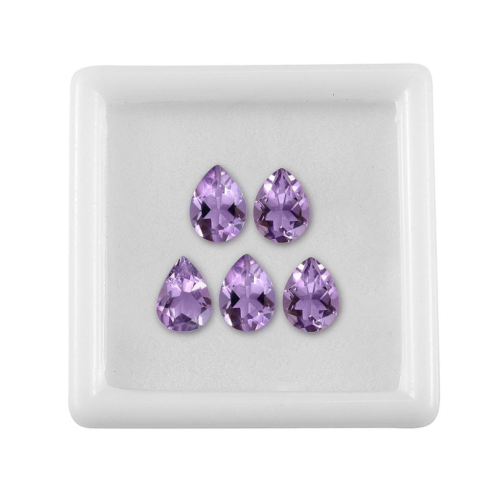 Pink Amethyst Pear 8x6 mm