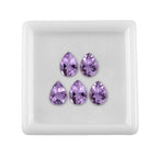 Pink Amethyst Pear 8x6 mm