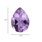 Pink Amethyst Pear 8x6 mm