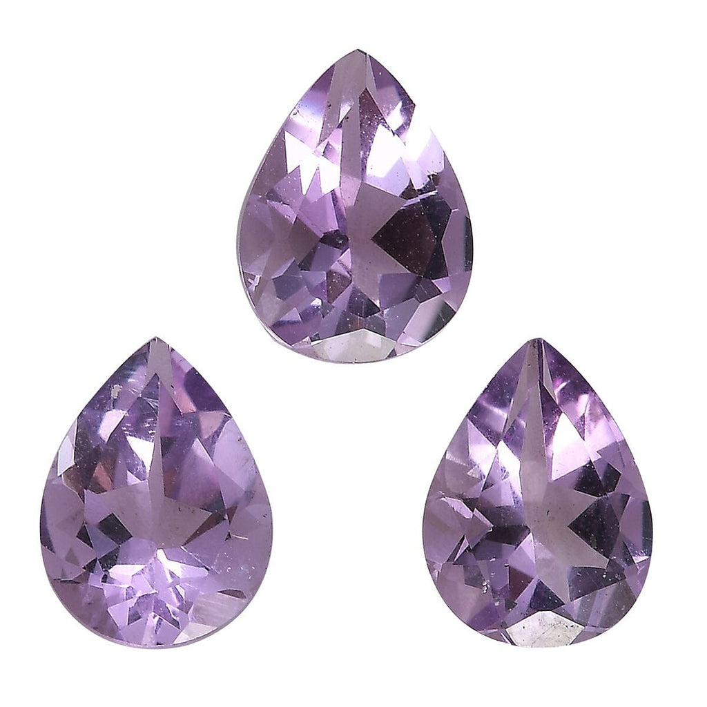 Pink Amethyst Pear 8x6 mm