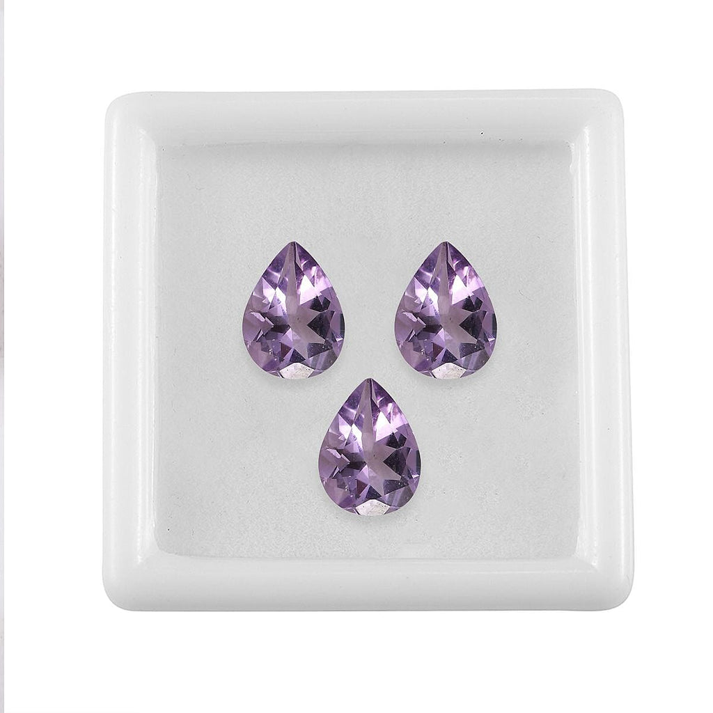 Pink Amethyst Pear 8x6 mm