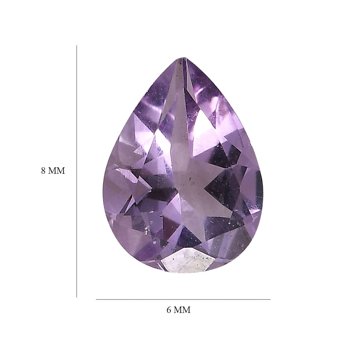 Set of 3 Pink Amethyst Loose Gemstones in Pear Shape (8x6 mm) 7851451 5