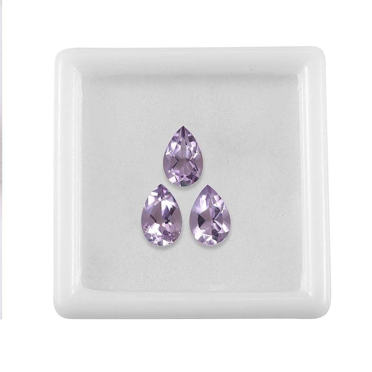 Set of 3 Pink Amethyst Loose Gemstones in Pear Cut (9x6mm) 7751256 4