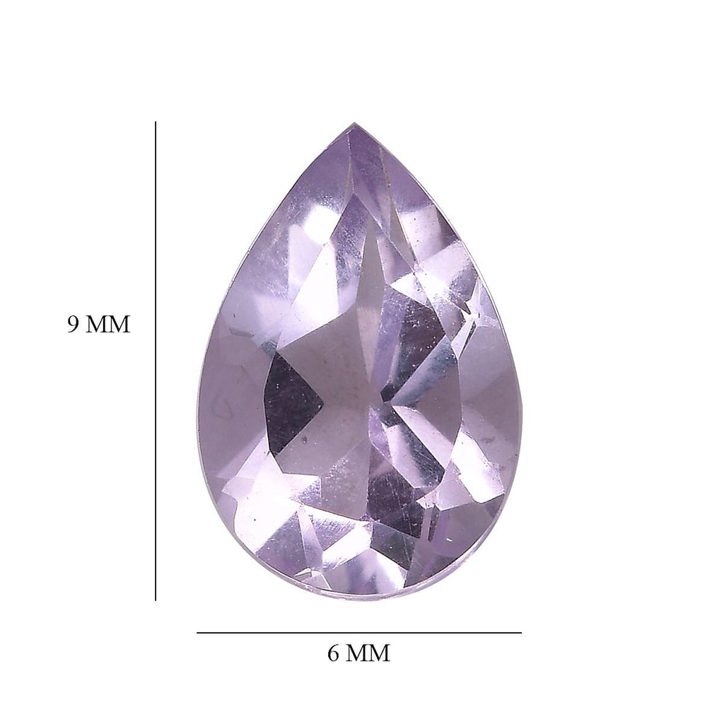 Pink Amethyst Pear 9x6 mm