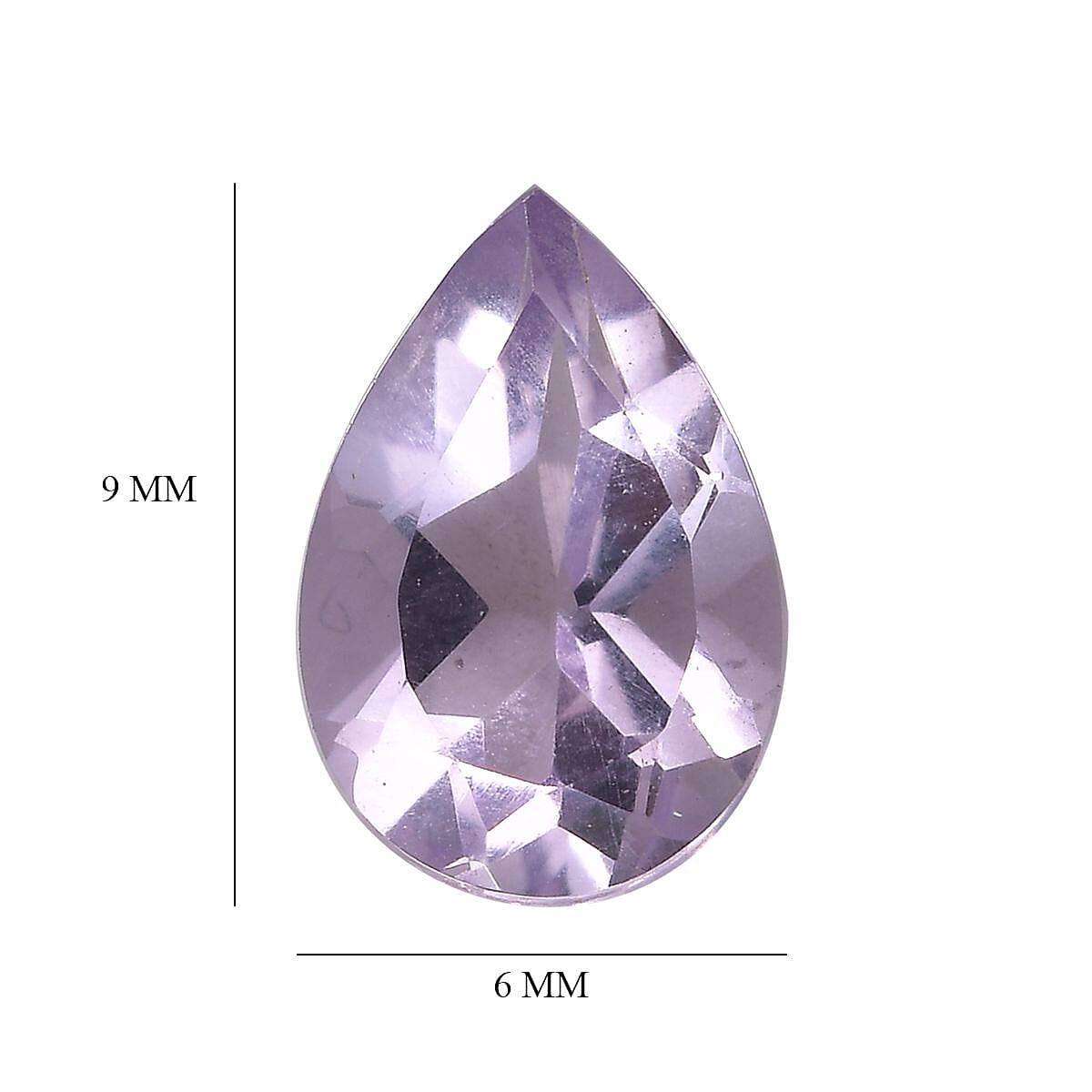 Set of 3 Pink Amethyst Loose Gemstones in Pear Cut (9x6mm) 7751256 5