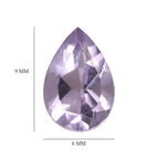 Pink Amethyst Pear 9x6 mm