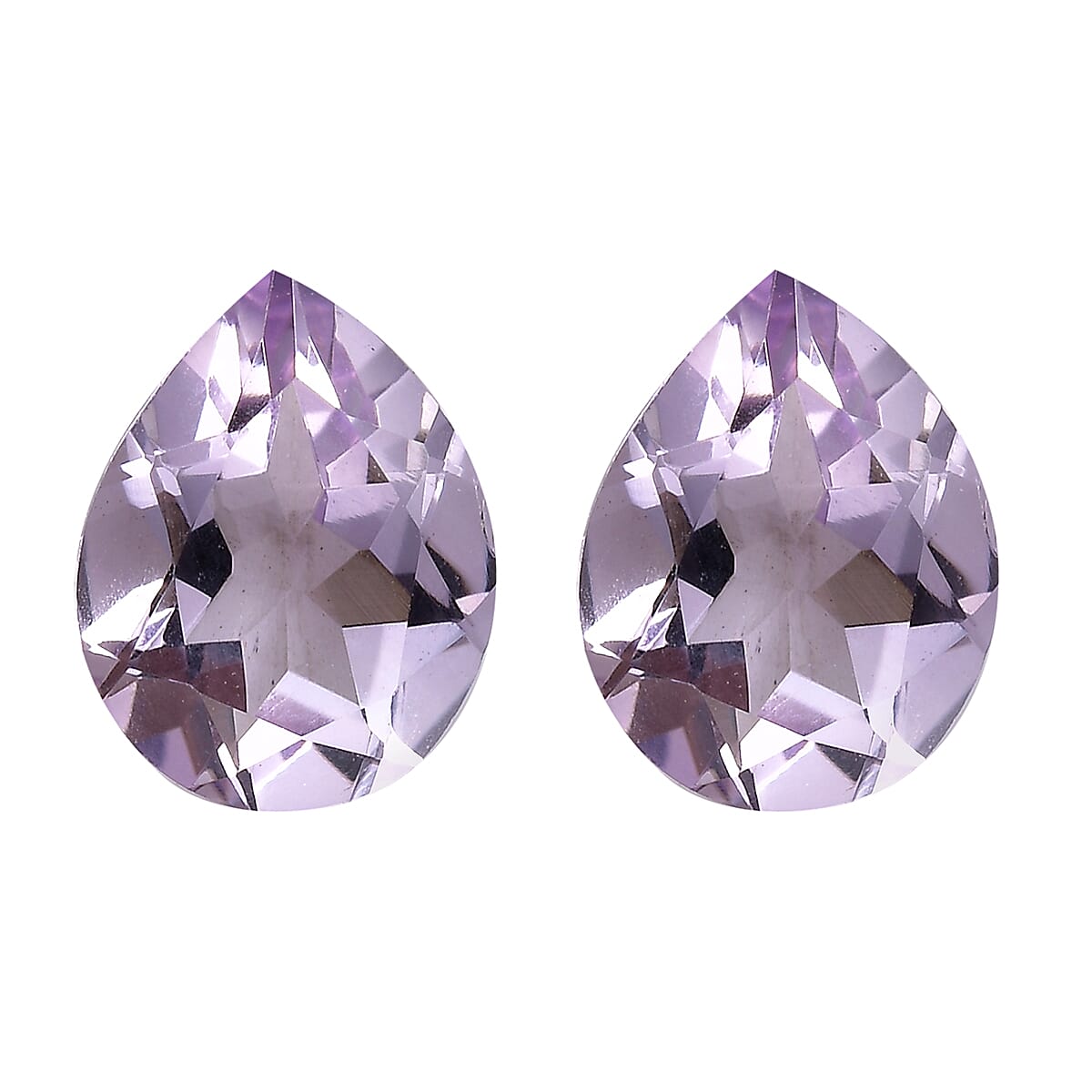 Set of 2 Pink Amethyst Loose Gemstones in Pear Shape (9x7mm) 7827425 0