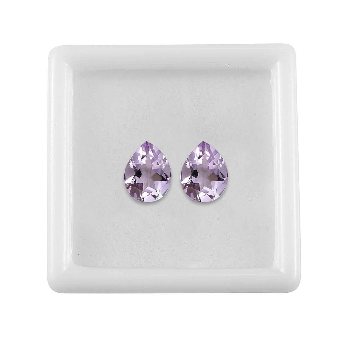 Set of 2 Pink Amethyst Loose Gemstones in Pear Shape (9x7mm) 7827425 4