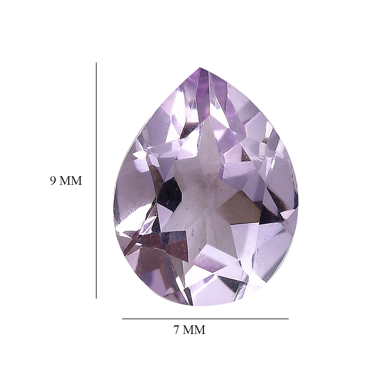 Set of 2 Pink Amethyst Loose Gemstones in Pear Shape (9x7mm) 7827425 5