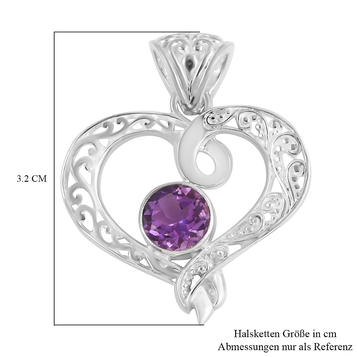 Pink Amethyst Handcrafted Heart Pendant Sterling Silver 12.00 Ct 8857934 5