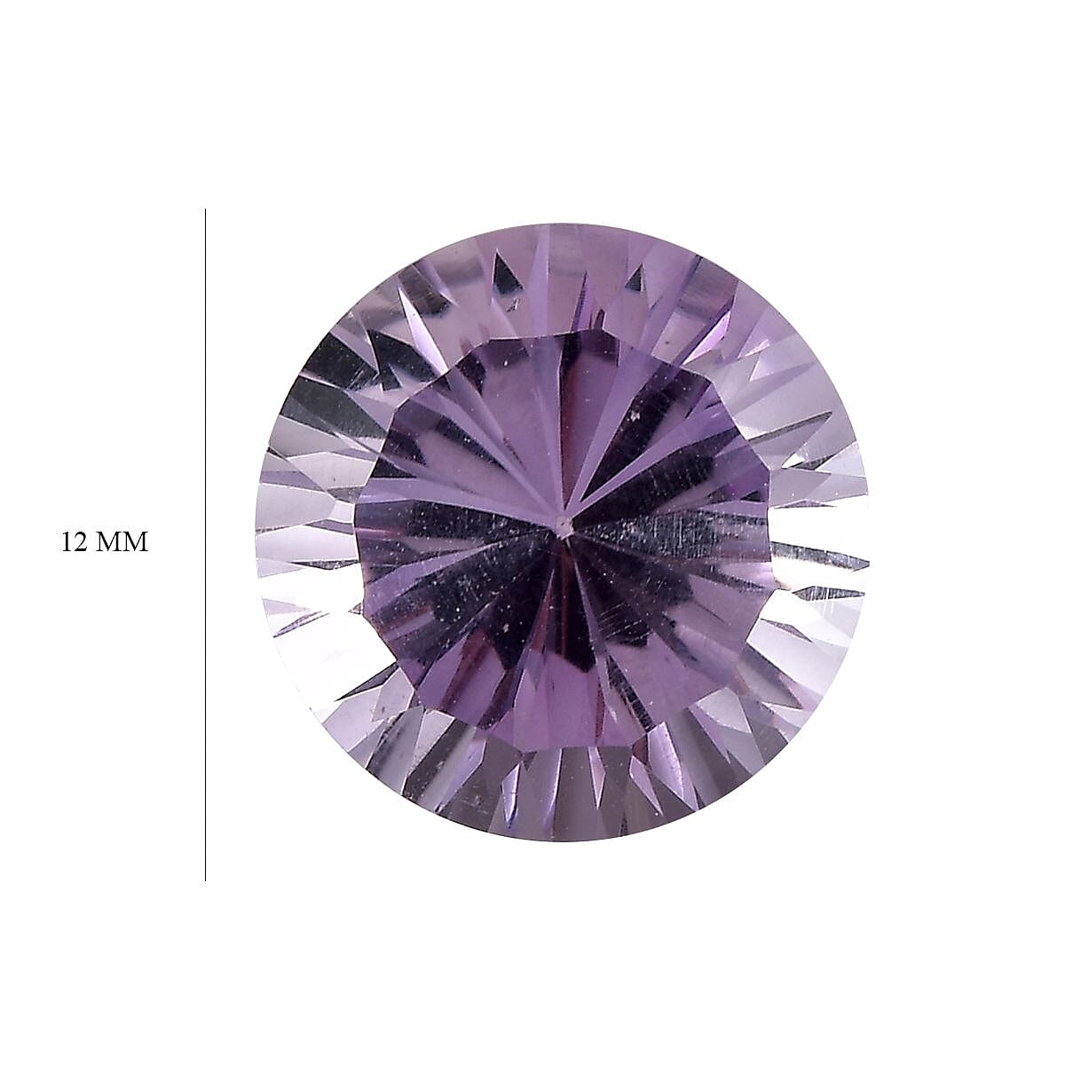 Pink Amethyst Loose Gemstone in Round Shape (12mm) 7851452 4