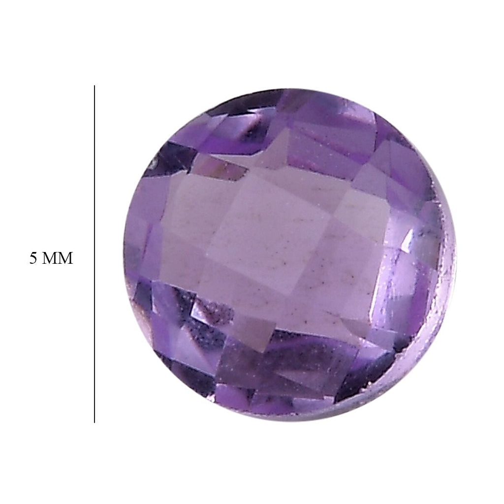 Pink Amethyst Round Shape Gemstones 0.80 Ct