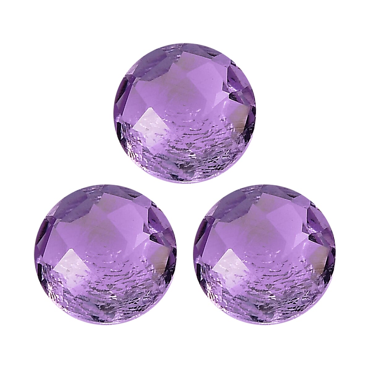 Set of 3 Pink Amethyst Loose Gemstones in Round Shape 1.27 Ct. 8072259 0