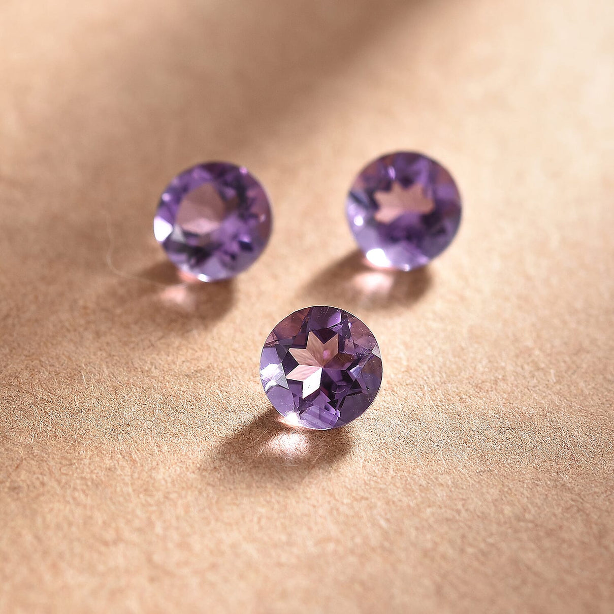 Set of 3 Pink Amethyst Loose Gemstones in Round Shape 2.11 Ct. 8070582 1
