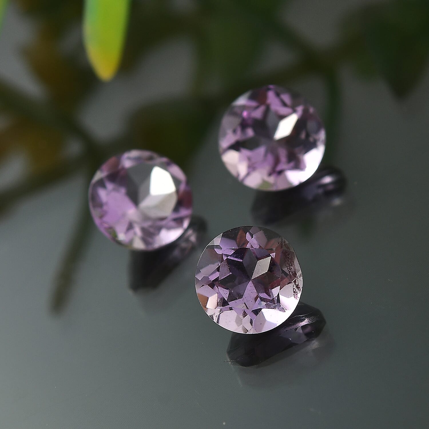 Set of 3 Pink Amethyst Loose Gemstones in Round Shape 2 Ct. 8072261 1