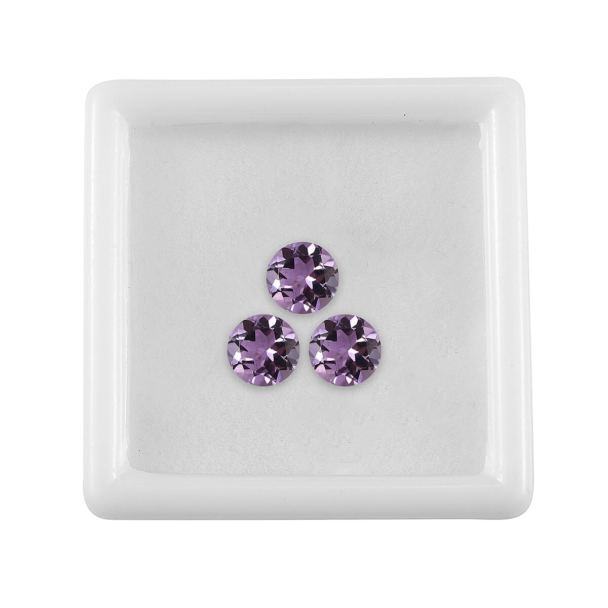 Set of 3 Pink Amethyst Loose Gemstones in Round Shape 2 Ct. 8072261 3