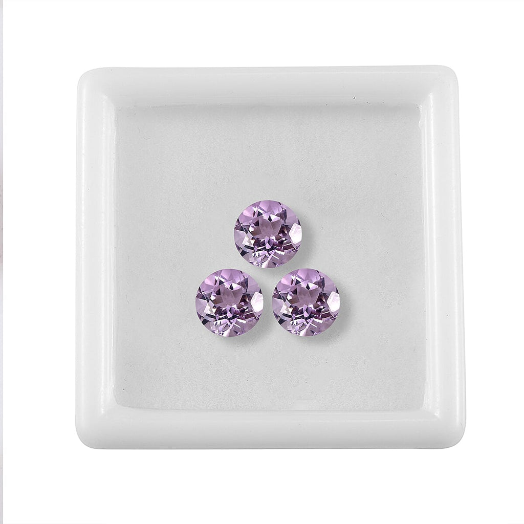 Pink Amethyst Round Shape Gemstone 3.25 Ct.