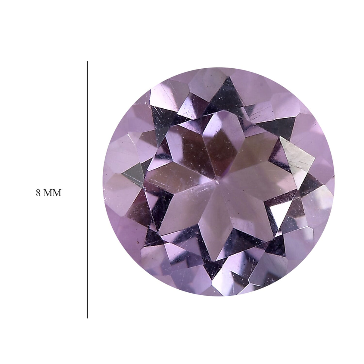 Pink Amethyst Round 8 mm Gemstone, 1.86 Ct 8499360 3