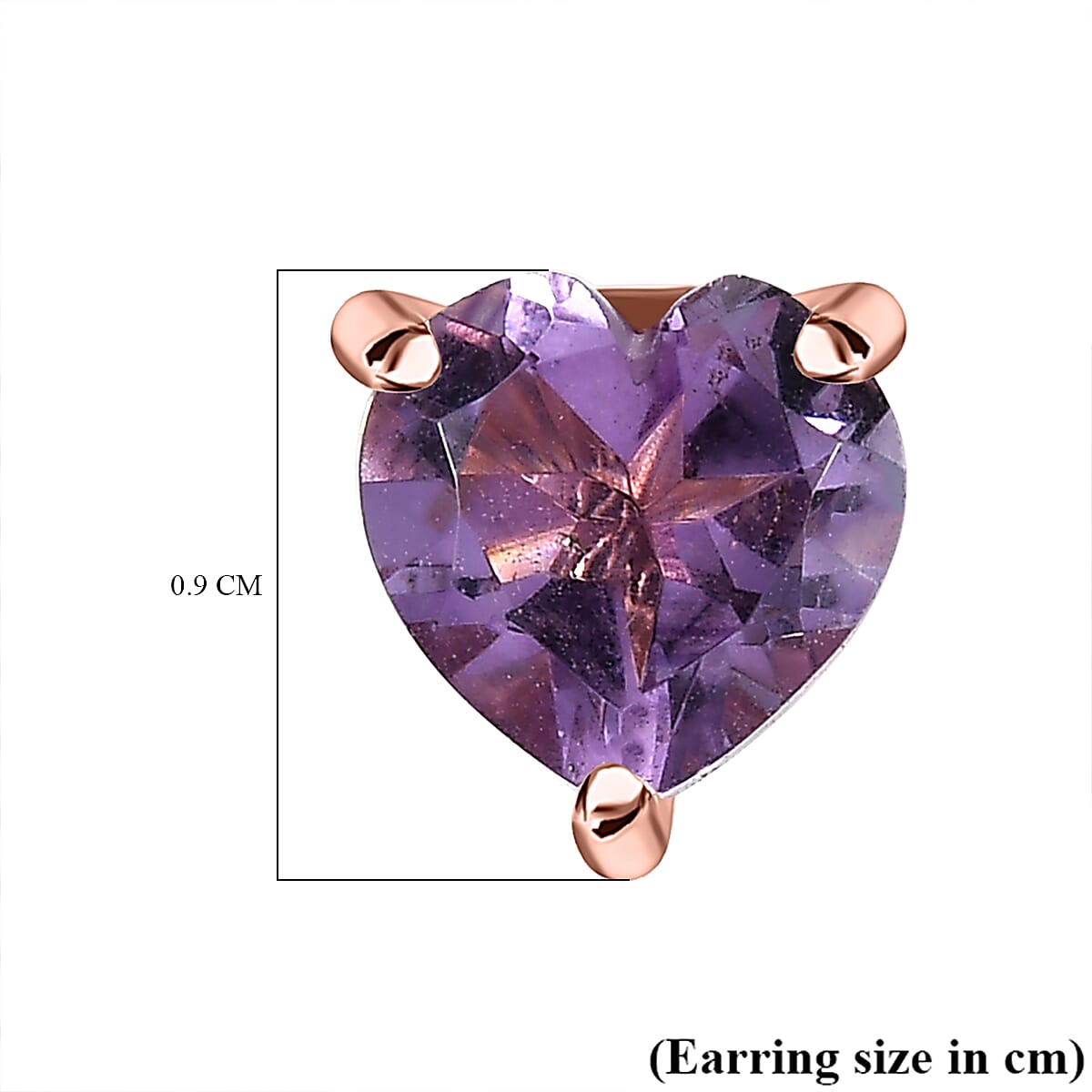 Pink Amethyst Solitaire Stud Push Post Earring with Push Back Sterling Silver 2.20 Ct. 8114269 5