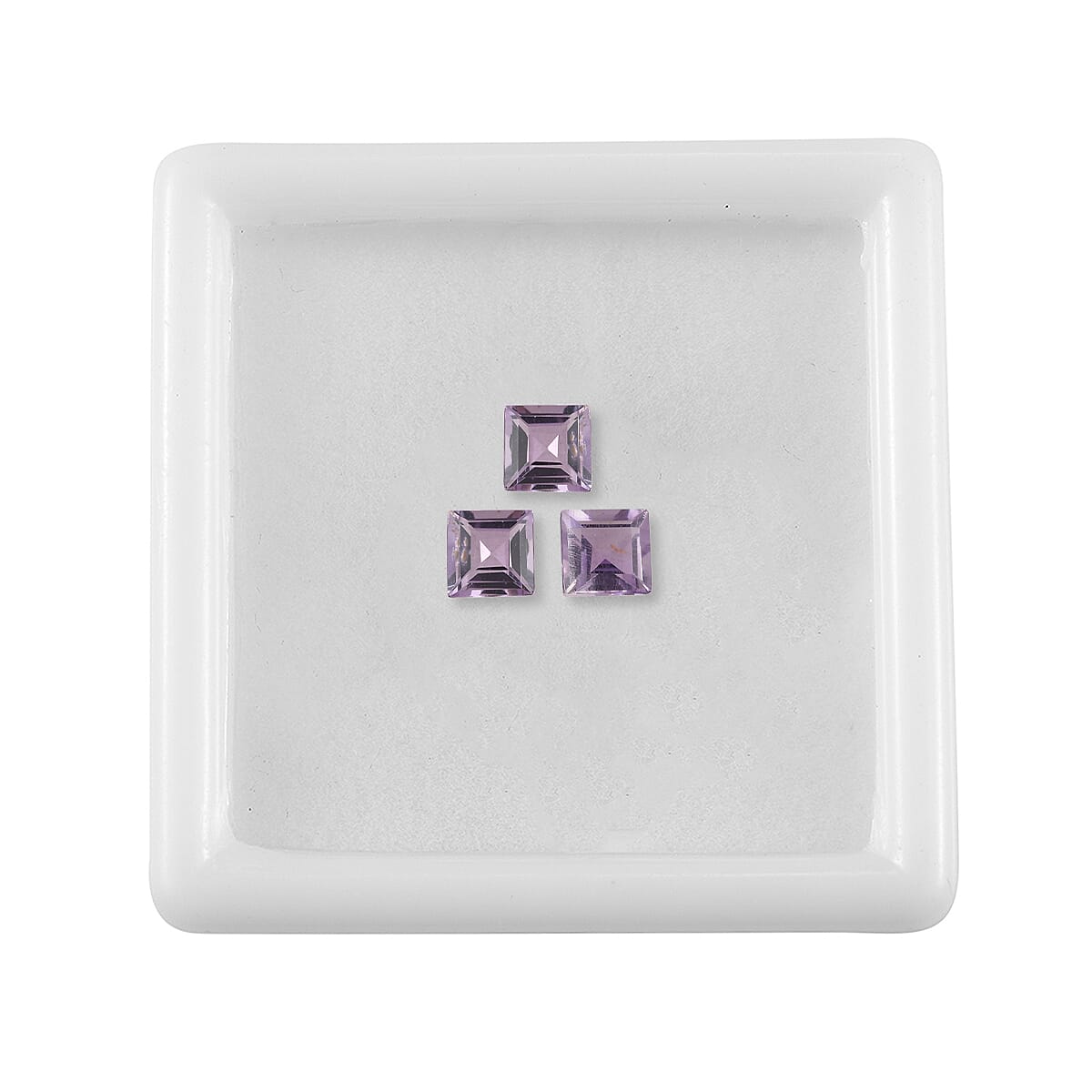 Set of 3 Pink Amethyst Loose Gemstones in Square Shape 0.83 Ct. 8070585 3