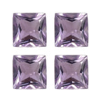 Pink Amethyst Square Shape Gemstones 3.51 Ct