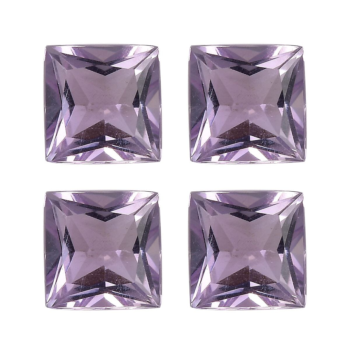 Set of 4 A Pink Amethyst Loose Gemstones in Square Shape (6mm) 3.51 ct. 8024935 0