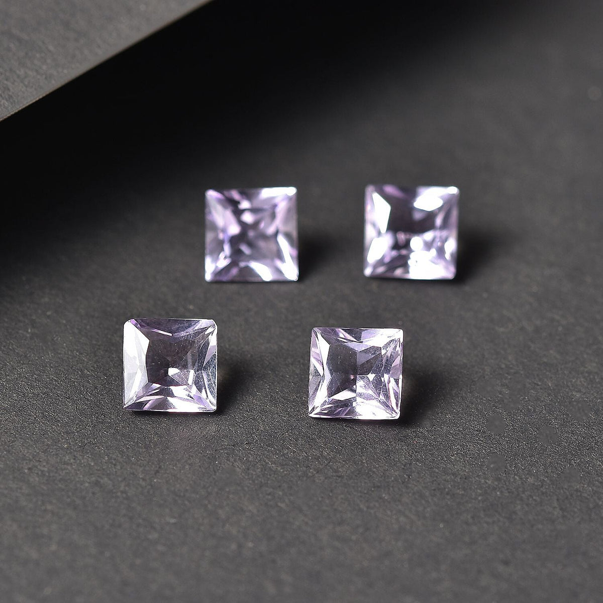 Set of 4 A Pink Amethyst Loose Gemstones in Square Shape (6mm) 3.51 ct. 8024935 1