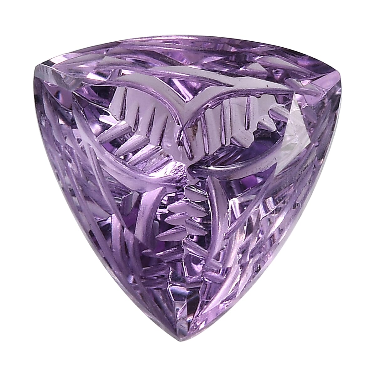 Pink Amethyst Trillion 10 mm Gemstone, 3.12 Ct 8507043 0