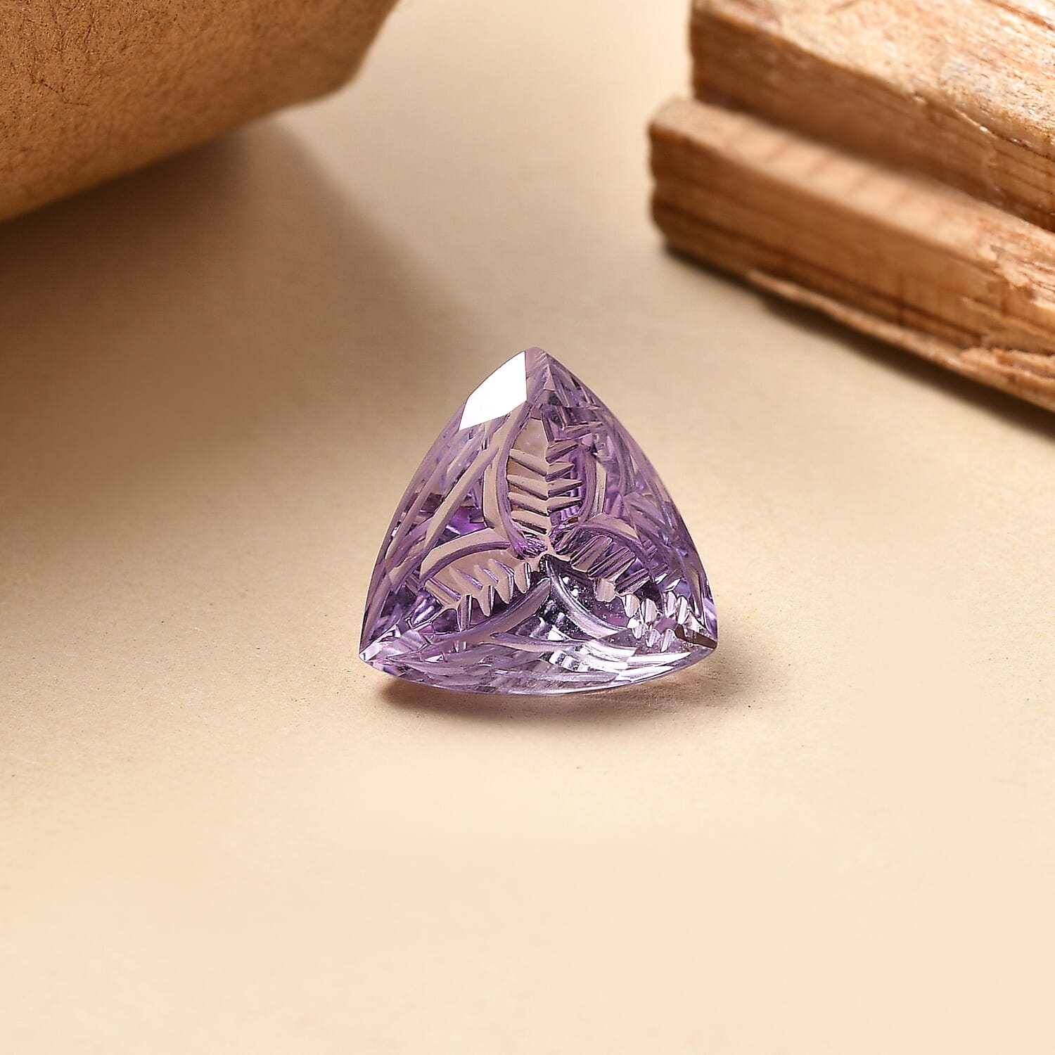 Pink Amethyst Trillion 10 mm Gemstone, 3.12 Ct 8507043 1