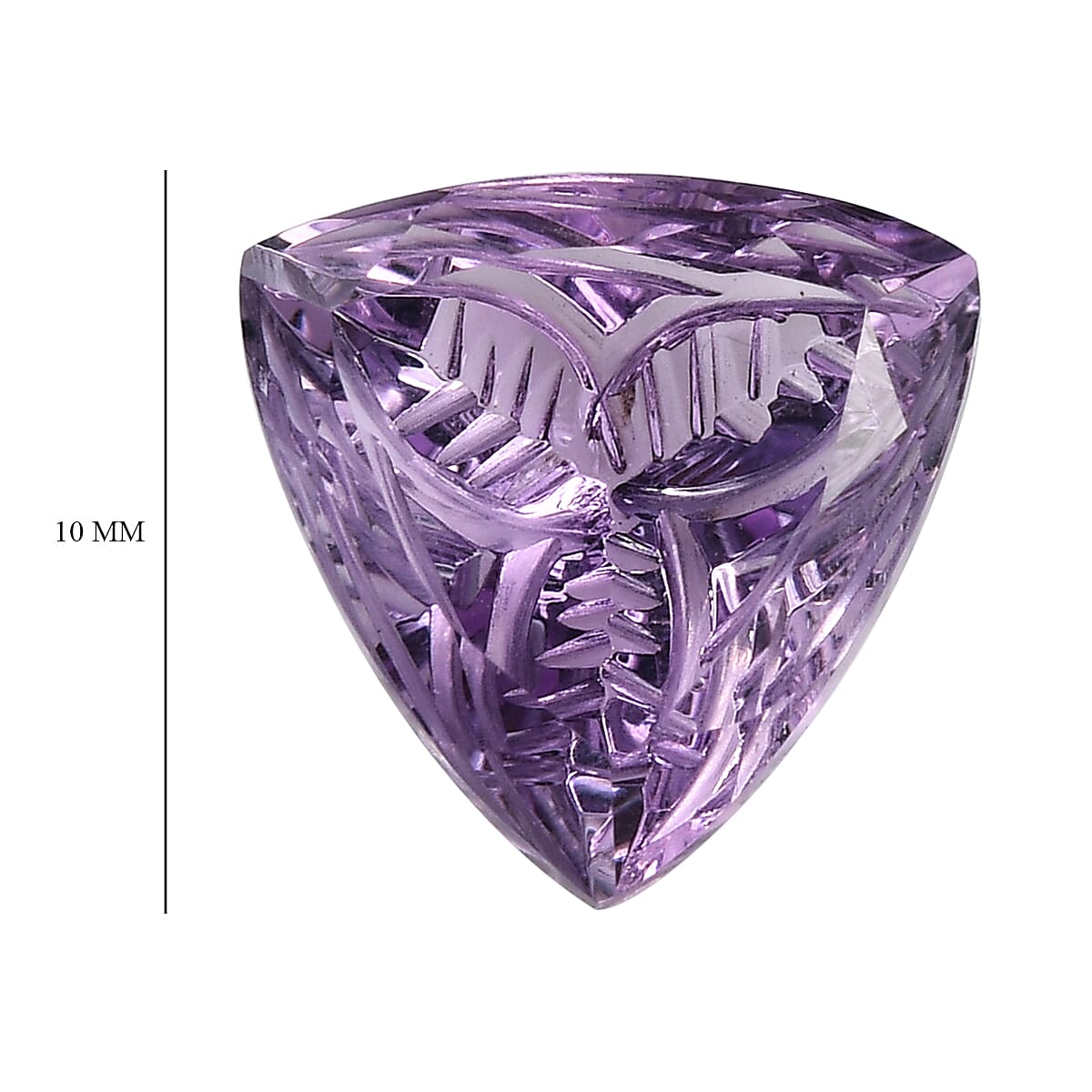 Pink Amethyst Trillion 10 mm Gemstone, 3.12 Ct 8507043 4