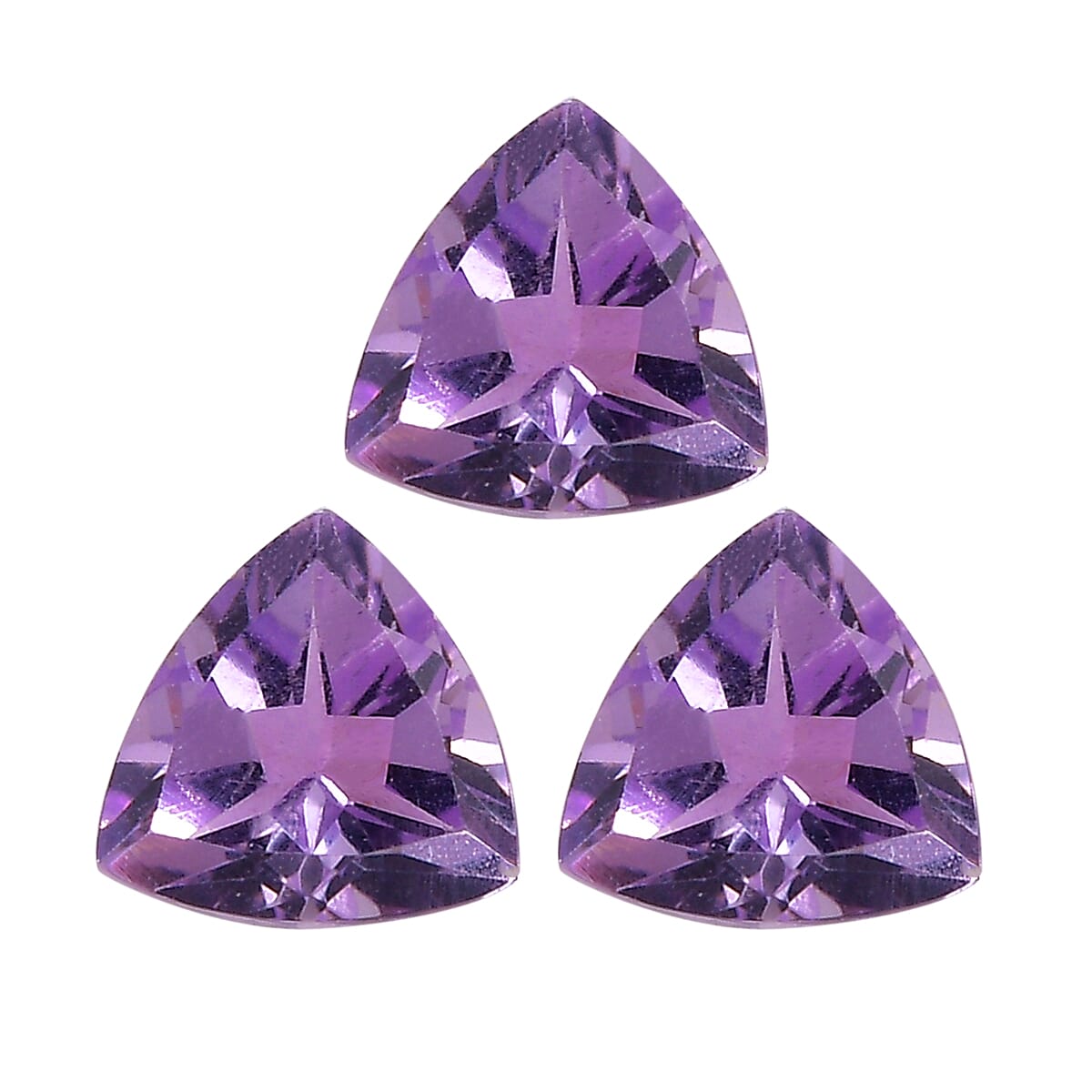 Set of 3 Pink Amethyst Loose Gemstones in Trillion Shape 0.52 Ct. 8070588 0