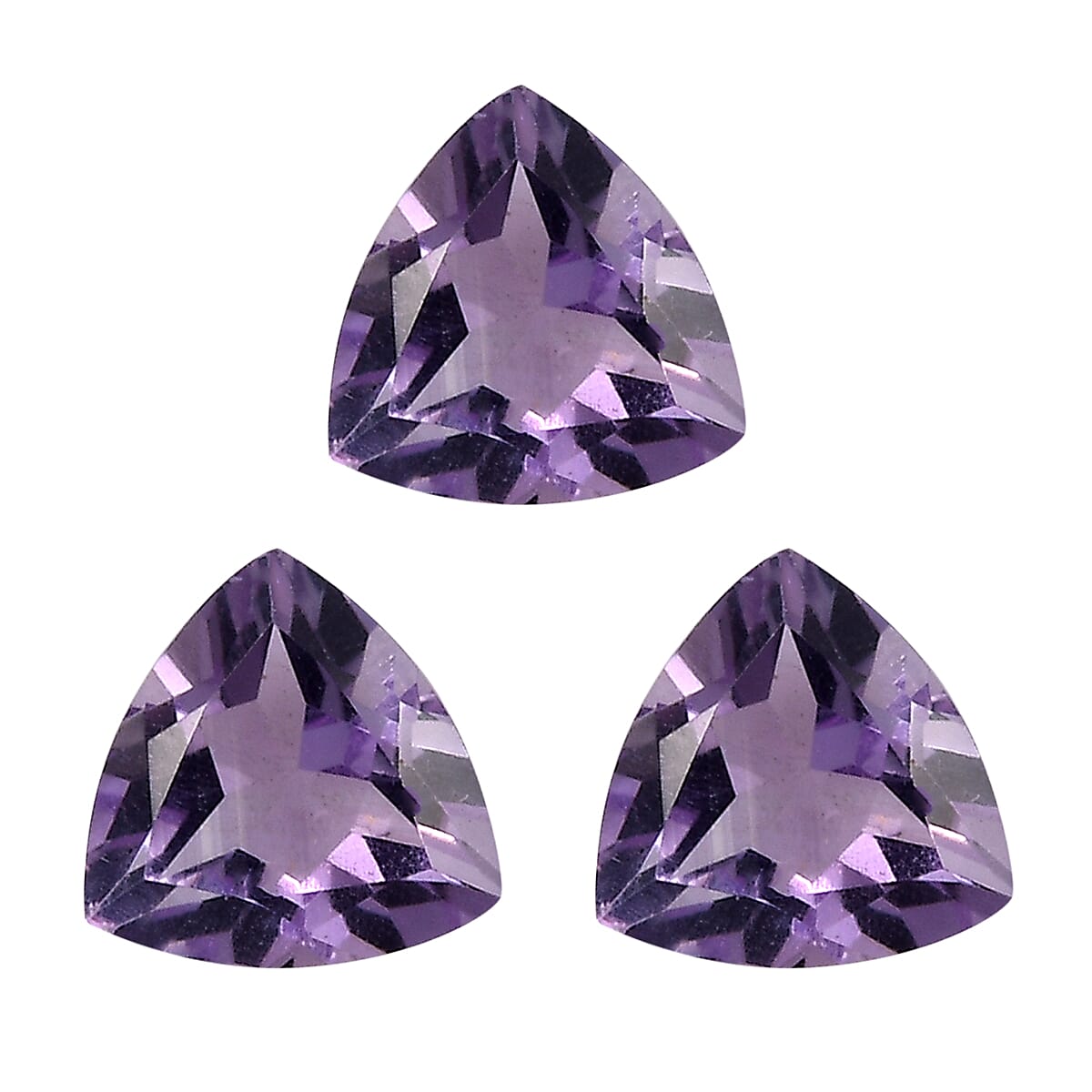 Set of 3 Pink Amethyst Loose Gemstones in Trillion Shape 1.06 Ct. 8072265 0