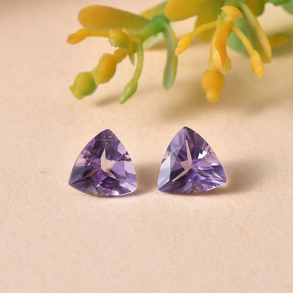 Pink Amethyst Trillion Gemstones 1.96 Ct