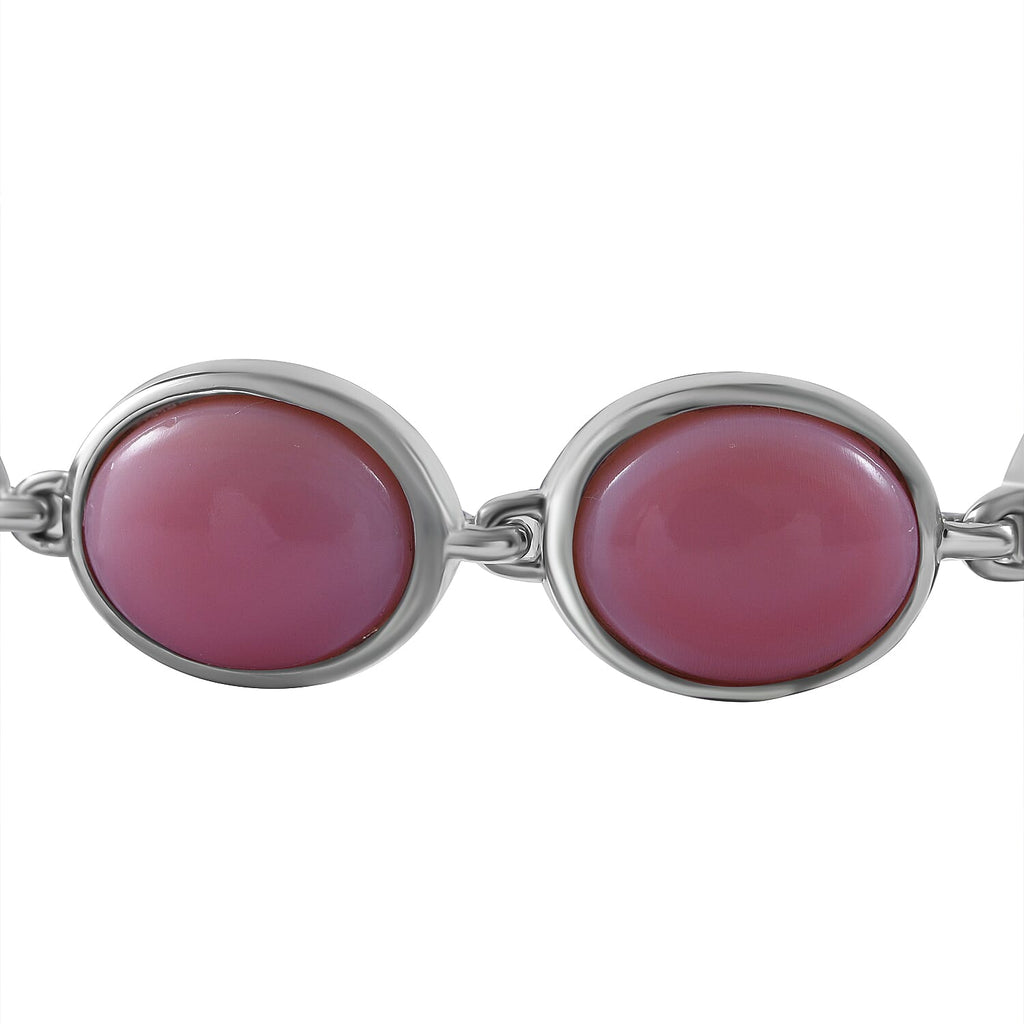 Queen Conch Shell Tennis Bracelet (Size - 7) in Platinum Overlay Sterling Silver 39.00 Ct, Silver Wt. 12 Gms