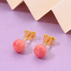 Queen Conch Shell Earrings with Push Backs in 14K Yellow Gold Plated Sterling Silver 2.50 Ct.