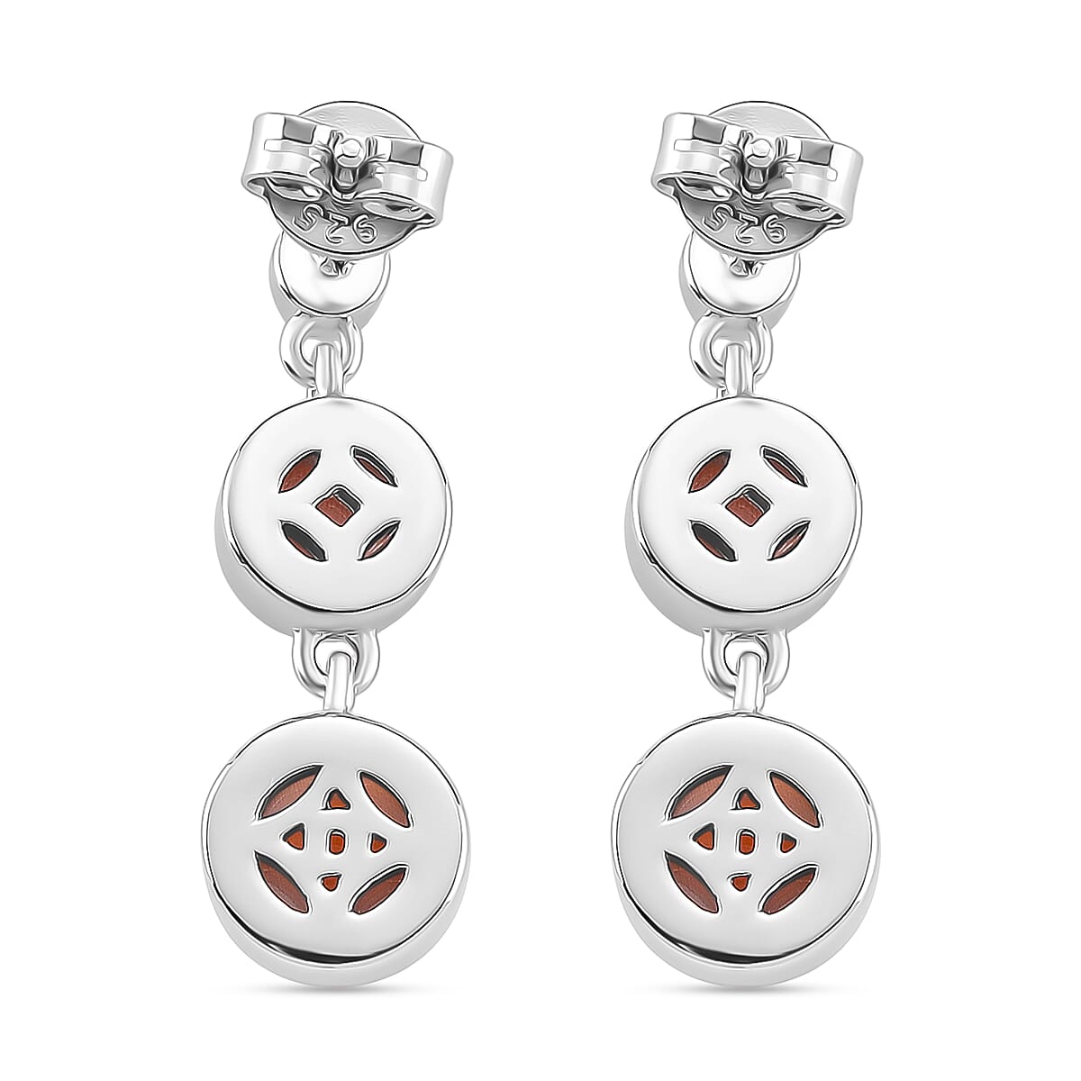Queen Conch Shell and Moissanite Earring with Push Back in Rhodium Overlay Sterling Silver 2.27 Ct 8187190 4