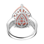 Queen Conch Shell & Moissanite Ring in Rhodium Overlay Sterling Silver 10.77 Ct.