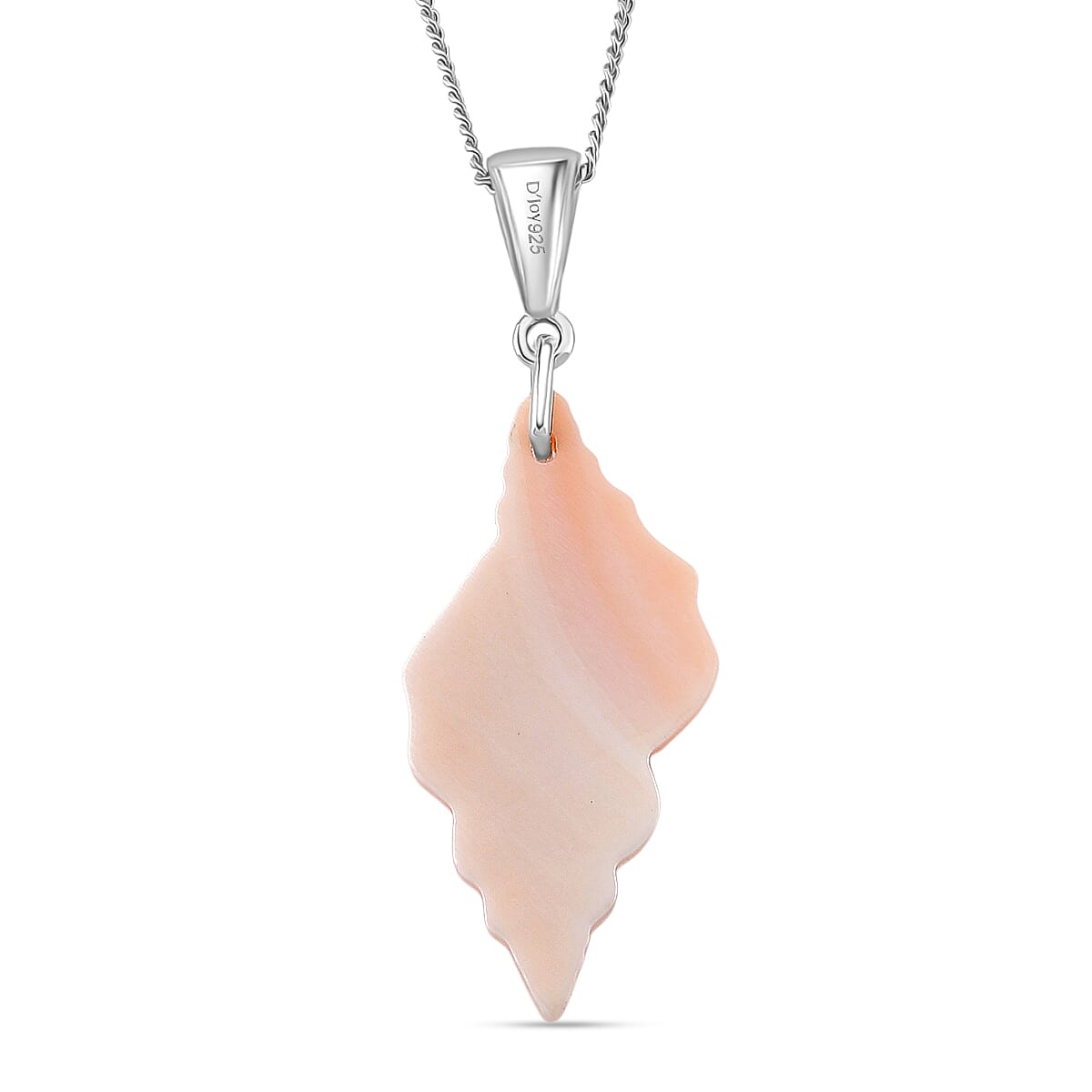 Queen Conch Shell Pendant with Chain (Size 18) in Rhodium Overlay Sterling Silver 12.12 Ct. 4415654 4