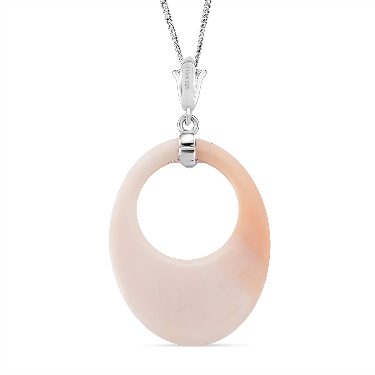 Queen Conch Shell Pendant with Chain (Size 18) in Rhodium Overlay Sterling Silver 12.88 Ct. 4415656 4