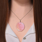 Pink Conch Shell Phoenix Pendant with Chain (Size 20) in Rhodium Sterling Silver 120.00 Ct.