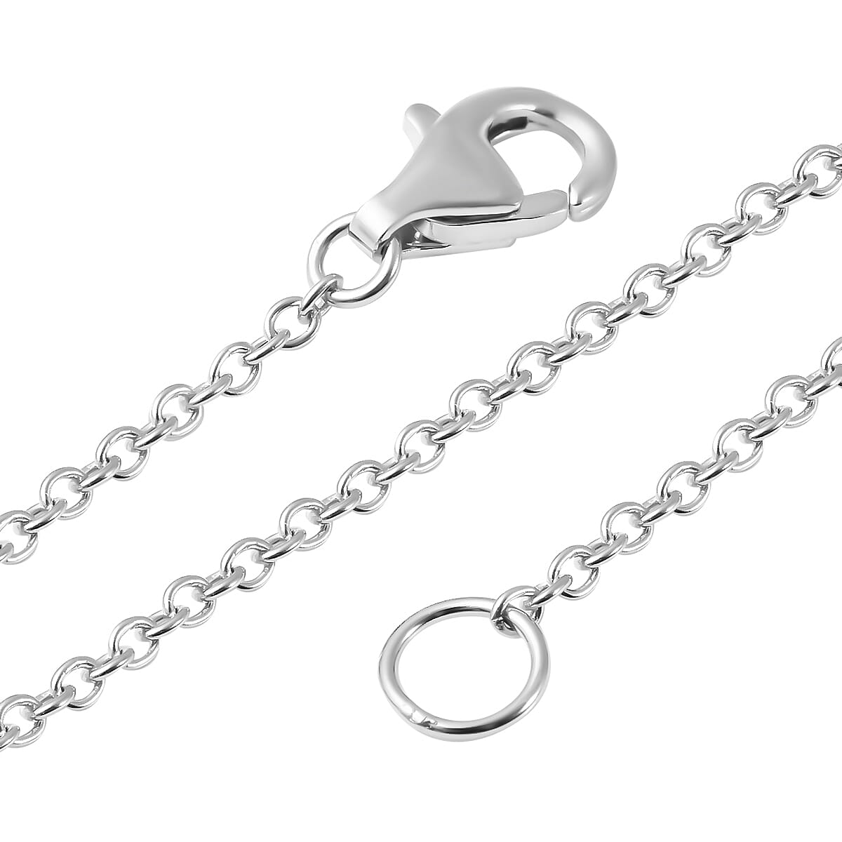 Queen Conch Shell Carved Deer Pendant with Chain (Size 20) in Rhodium Overlay Sterling Silver 4317519 5