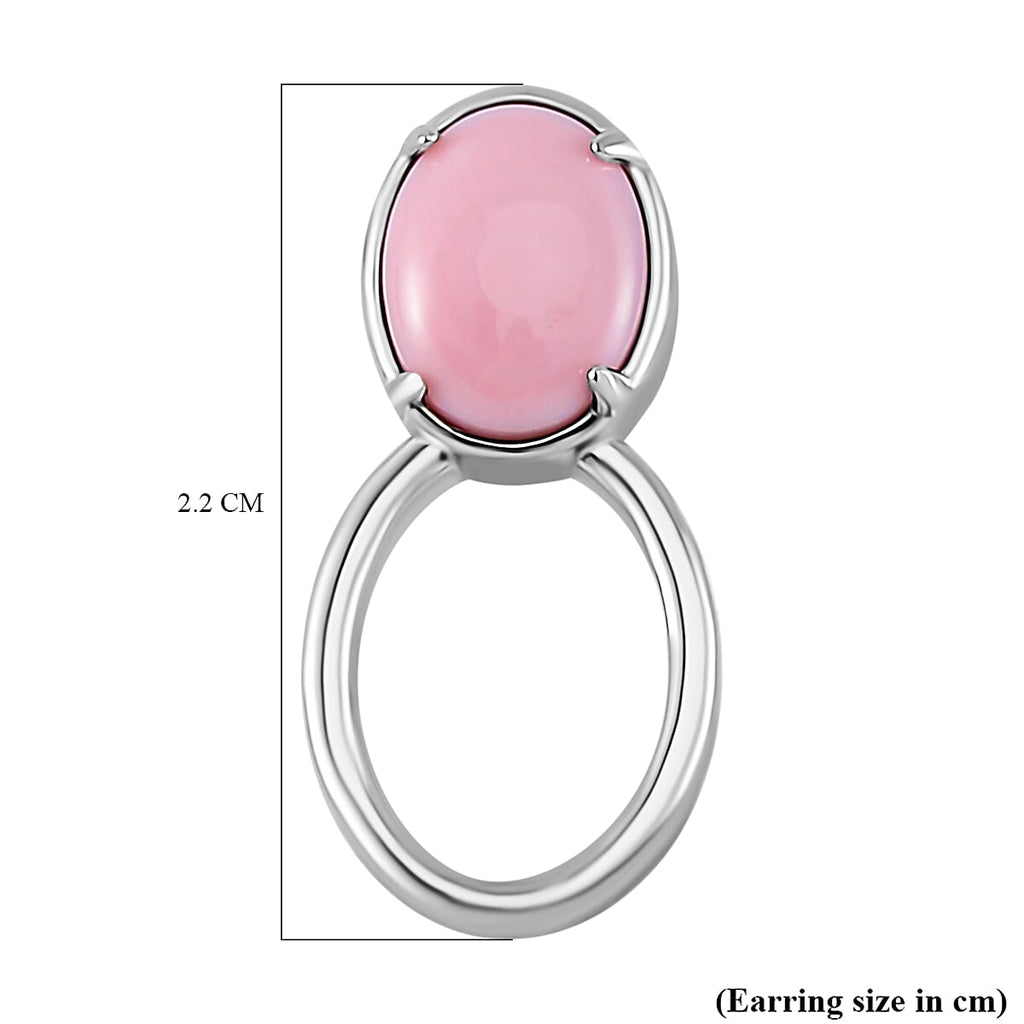Queen Conch Shell Solitaire Stud Push Post Earring in Rhodium Overlay Sterling Silver 4.00 Ct.