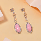 Queen Conch Shell Solitaire Stud Push Post Earring in Rhodium Overlay Sterling Silver 7.00 Ct.