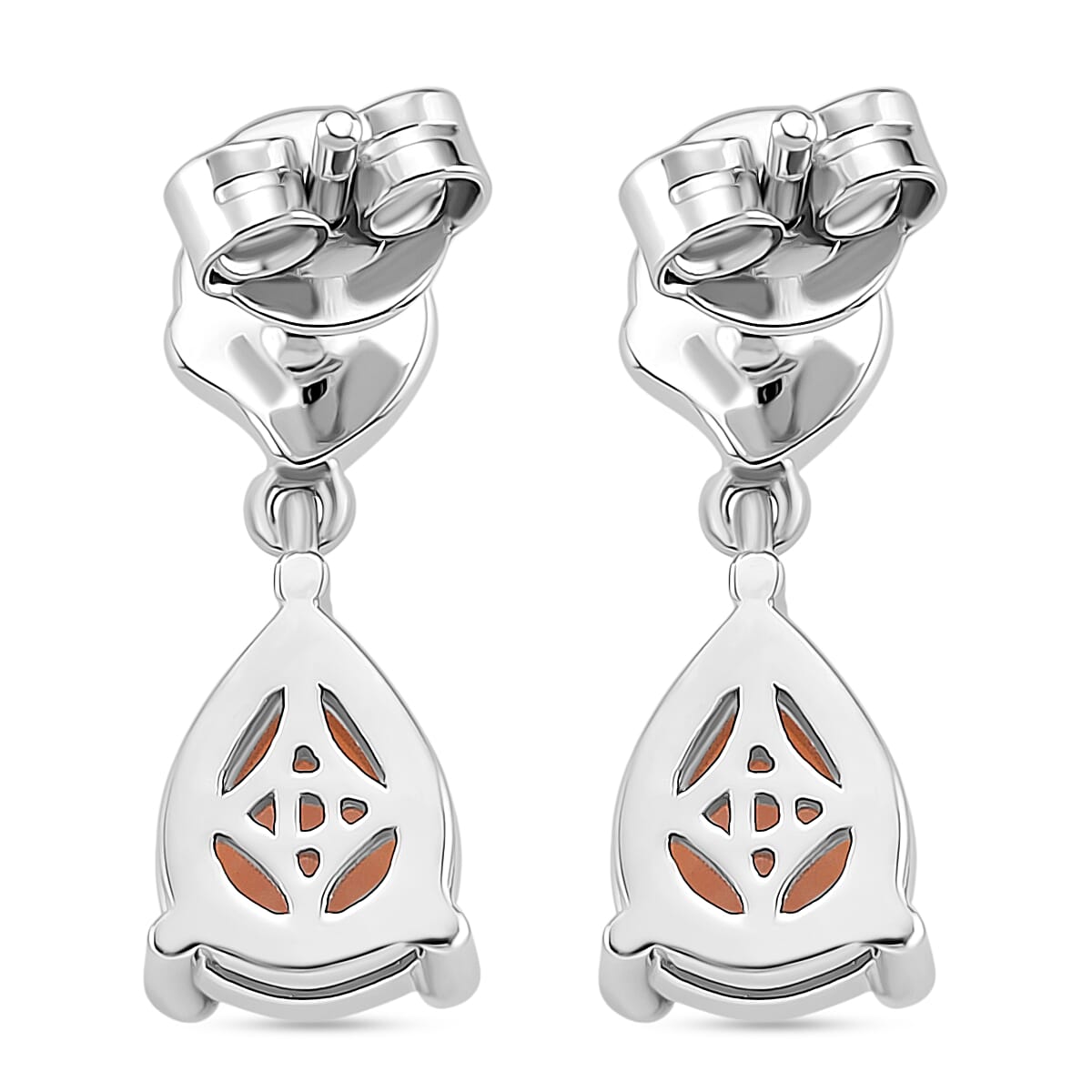 Queen Conch Shell Solitaire Stud Push Post Earring in Rhodium Overlay Sterling Silver 8186853 5