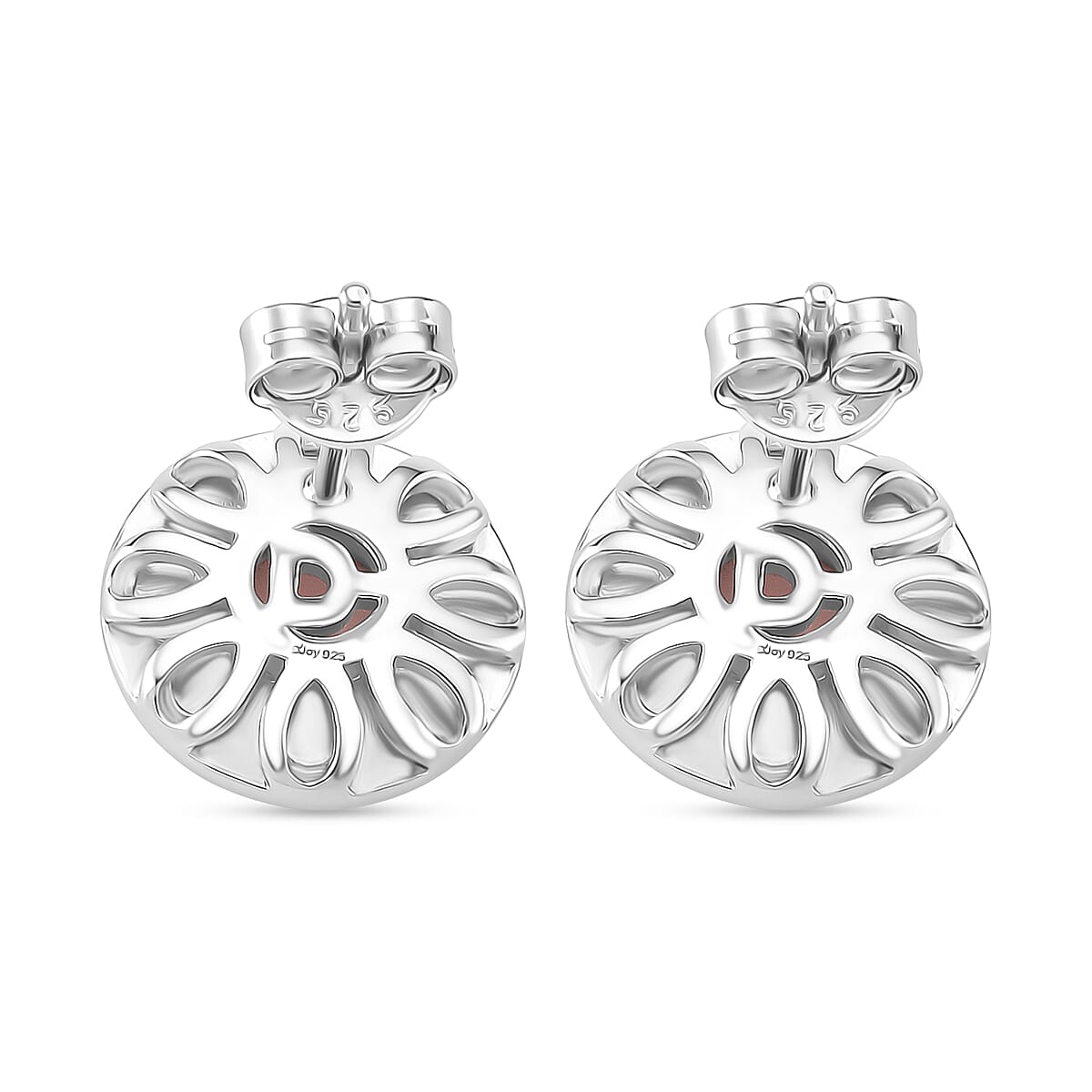 Queen Conch Shell Solitaire Stud Push Post Earring in Rhodium Overlay Sterling Silver 1.30 Ct. 8187063 5