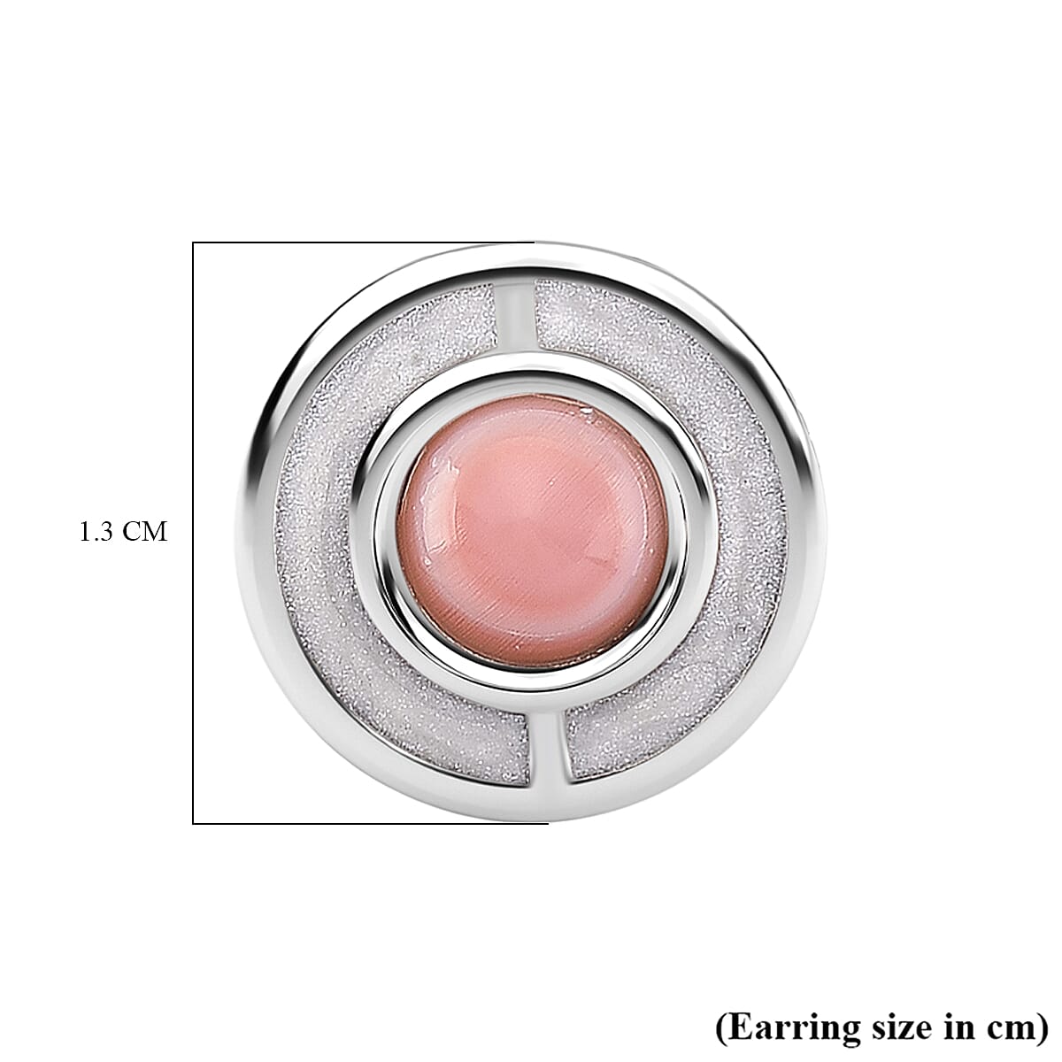 Queen Conch Shell Solitaire Stud Push Post Earring in Rhodium Overlay Sterling Silver 1.30 Ct. 8187063 6