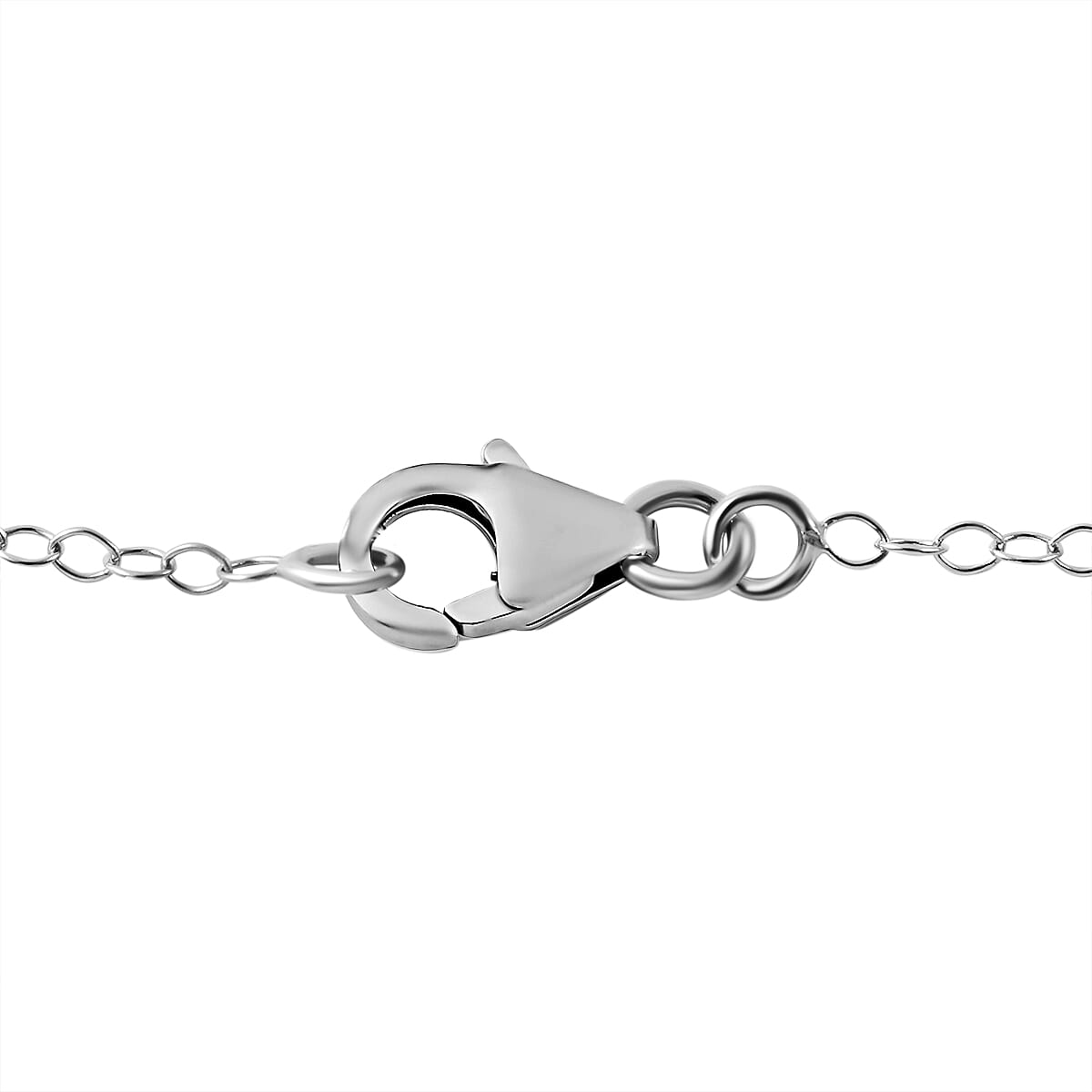 Queen Conch Shell and Natural Zircon Pendant with Chain (Size 20) in Rhodium Overlay Sterling Silver 9.96 Ct. 4142353 5