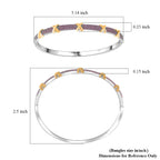 Pink Cubic Zirconia Criss Cross Bangle (Size - 7.5) 10.00 Ct.