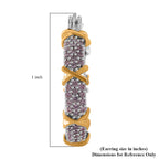 Pink Cubic Zirconia Criss Cross Earring with Clasp 5.00 Ct.