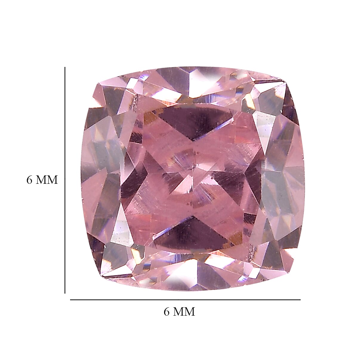 1.9 Ct. Pink Cubic Zirconia Loose Gemstone in Cushion Shape (6x6 mm) 8068477 4